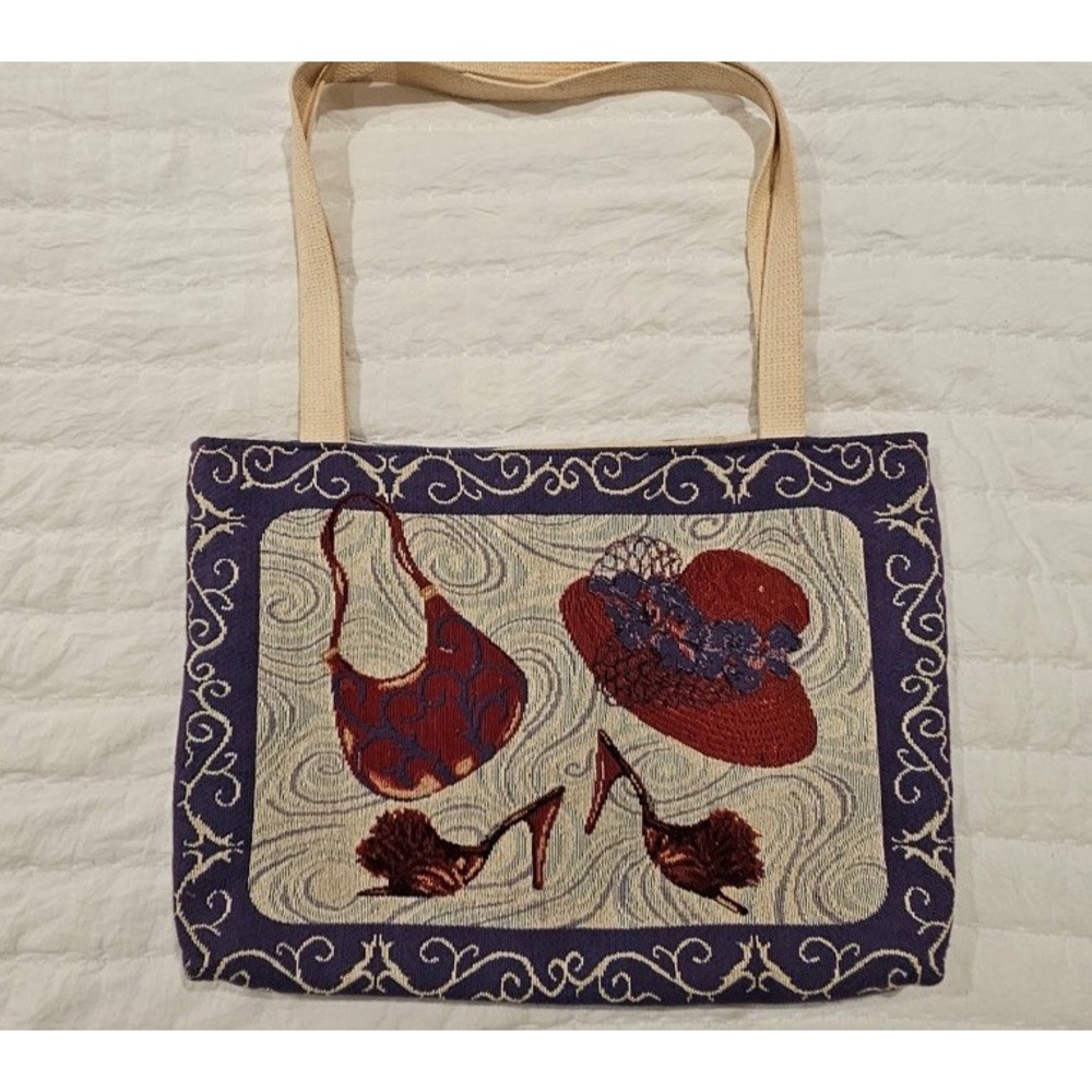 Women's Red Hat Society Paint The Town Red Tapestry Tote Bag